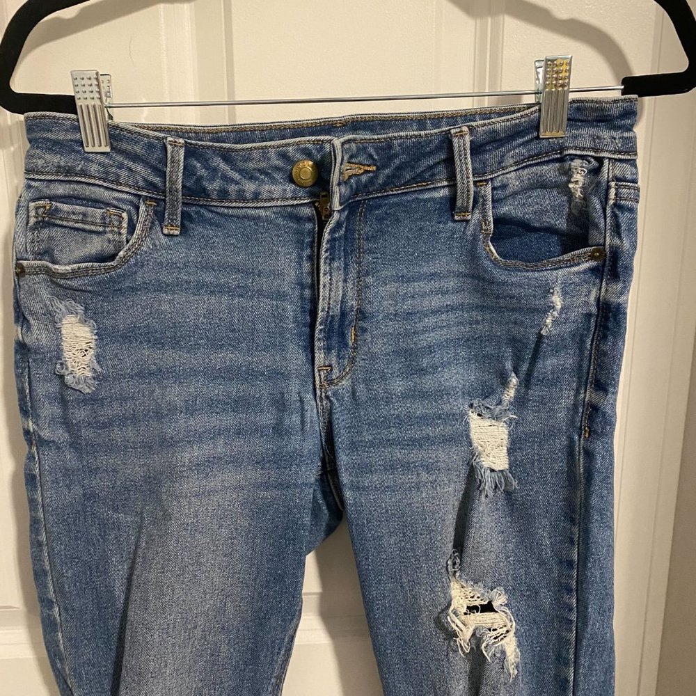 Old Navy Distressed Rockstar Super Skinny Jeans - Size 6‎ - Picture 2 of 8